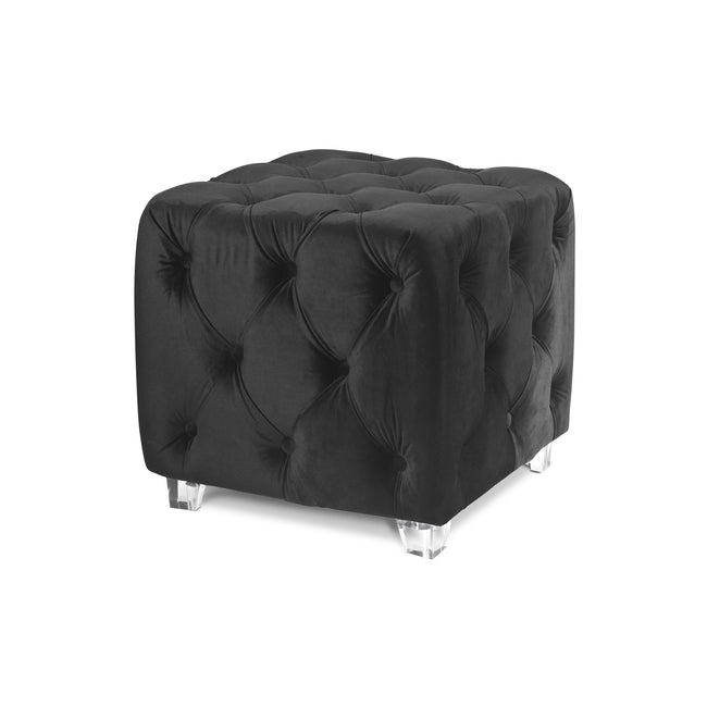 Jordi Velvet Cube Ottoman