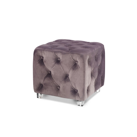 Jordi Velvet Cube Ottoman