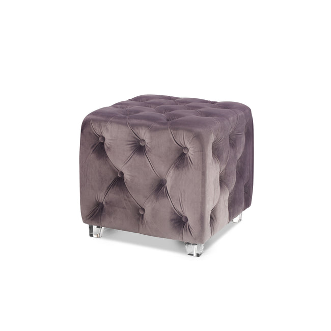 Jordi Velvet Cube Ottoman