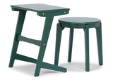 Hera Solid Wood C Table GREEN