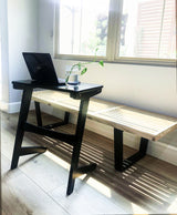 Hera Solid Wood C Table BLACK